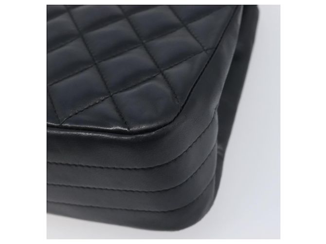 Borsa a tracolla CHANEL Chain Matelasse in pelle d'agnello nera e oro CC Auth yk20836SAM Nero D'oro - vista 17