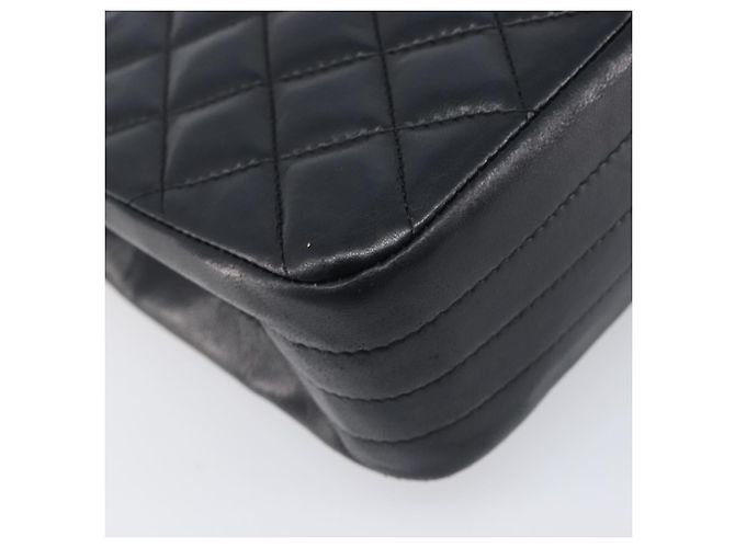 Borsa a tracolla CHANEL Chain Matelasse in pelle d'agnello nera e oro CC Auth yk20836SAM Nero D'oro - vista 18