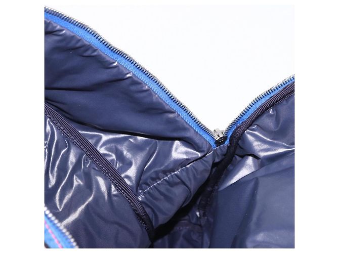 Zaino CHANEL Matelasse Nylon Blu Argento CC Auth 198652M - vista 21