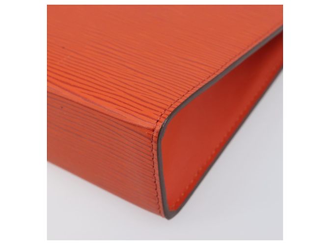 Borsa a pochette LOUIS VUITTON Epi Posh Toilette 19 Orange Pimon LV Auth 199014A Arancione - vista 15