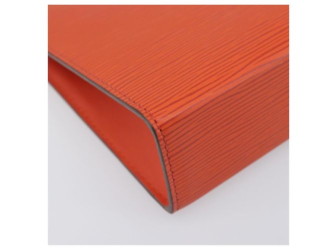 Borsa a pochette LOUIS VUITTON Epi Posh Toilette 19 Orange Pimon LV Auth 199014A Arancione - vista 16