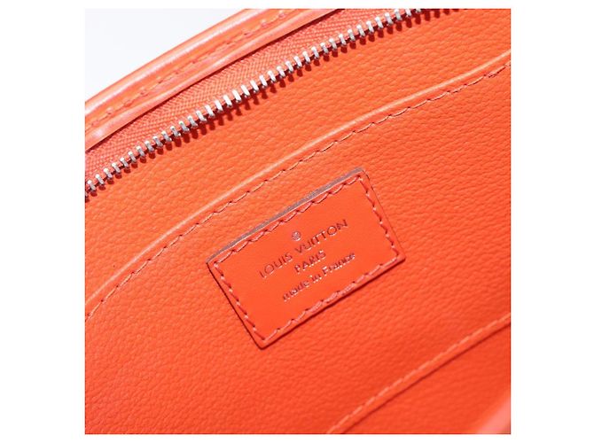 Borsa a pochette LOUIS VUITTON Epi Posh Toilette 19 Orange Pimon LV Auth 199014A Arancione - vista 17