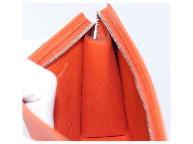 Borsa a pochette LOUIS VUITTON Epi Posh Toilette 19 Orange Pimon LV Auth 199014A Arancione - vista 18
