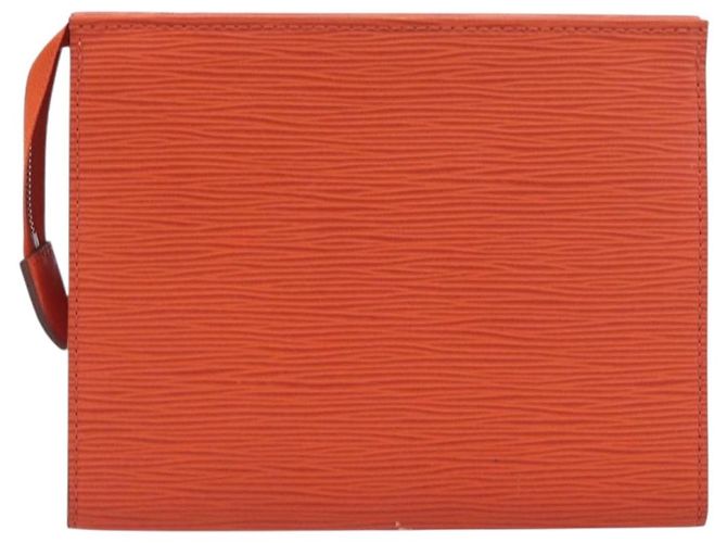 Borsa a pochette LOUIS VUITTON Epi Posh Toilette 19 Orange Pimon LV Auth 199014A Arancione - vista 2