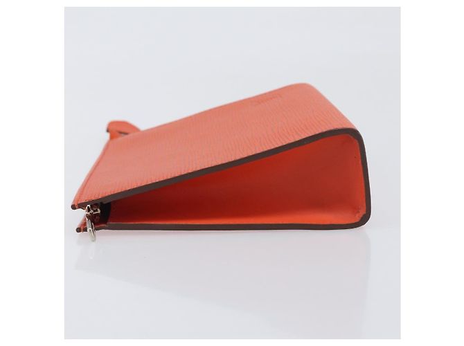 Borsa a pochette LOUIS VUITTON Epi Posh Toilette 19 Orange Pimon LV Auth 199014A Arancione - vista 4