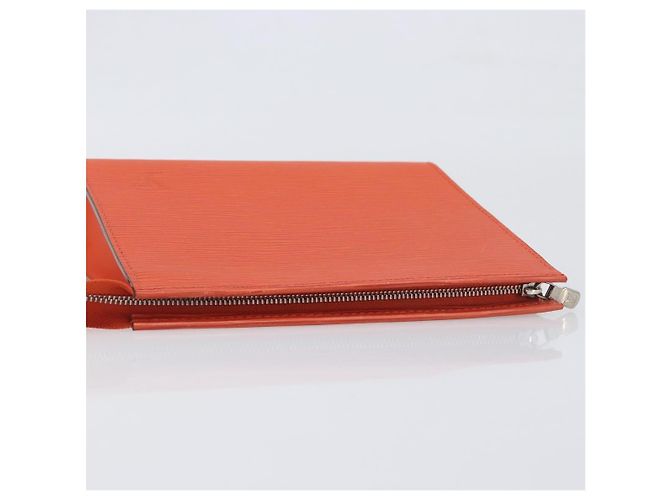 Borsa a pochette LOUIS VUITTON Epi Posh Toilette 19 Orange Pimon LV Auth 199014A Arancione - vista 5
