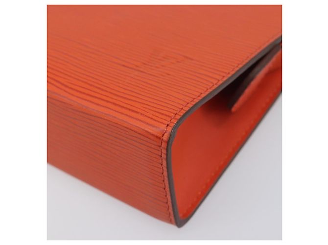 Borsa a pochette LOUIS VUITTON Epi Posh Toilette 19 Orange Pimon LV Auth 199014A Arancione - vista 8