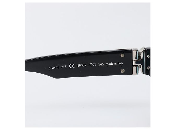 LOUIS VUITTON Occhiali da sole Charleston Justin Plastica Nero Z1244E LV Auth 200174M Argento - vista 11