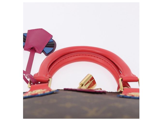 LOUIS VUITTON Monogram Totem Alma PM Hand Bag Red Flamingo LV Auth 199111SAM Rosso Monogramma - vista 14