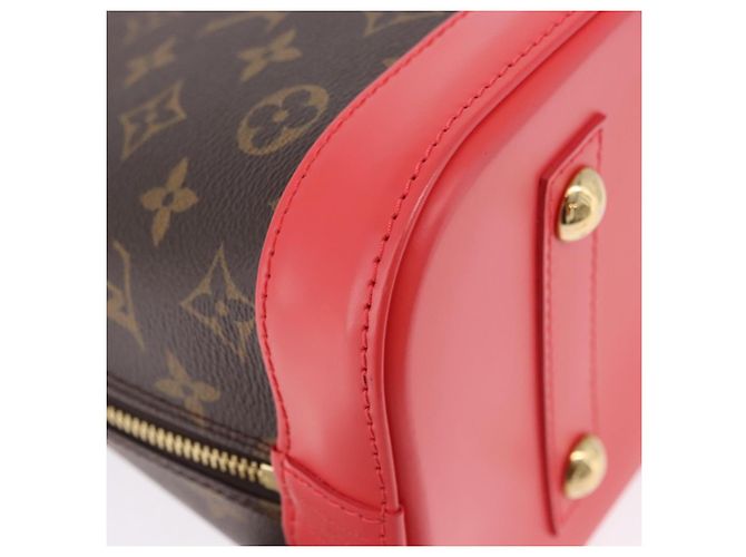 LOUIS VUITTON Monogram Totem Alma PM Hand Bag Red Flamingo LV Auth 199111SAM Rosso Monogramma - vista 16