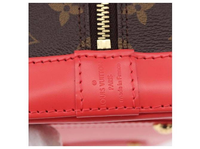LOUIS VUITTON Monogram Totem Alma PM Hand Bag Red Flamingo LV Auth 199111SAM Rosso Monogramma - vista 18