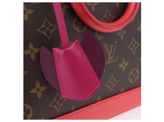 LOUIS VUITTON Monogram Totem Alma PM Hand Bag Red Flamingo LV Auth 199111SAM Rosso Monogramma - vista 20