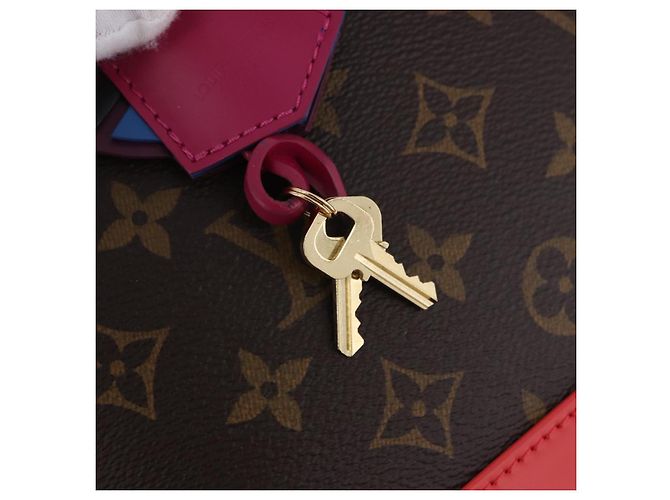 LOUIS VUITTON Monogram Totem Alma PM Hand Bag Red Flamingo LV Auth 199111SAM Rosso Monogramma - vista 9