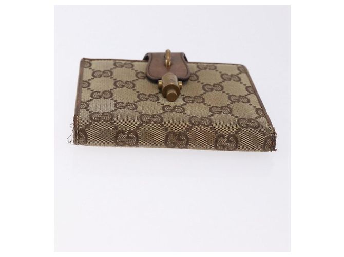 Cartera larga GUCCI GG Canvas Set de 2 Beige Gold Auth 196947 Dorado - vista 14