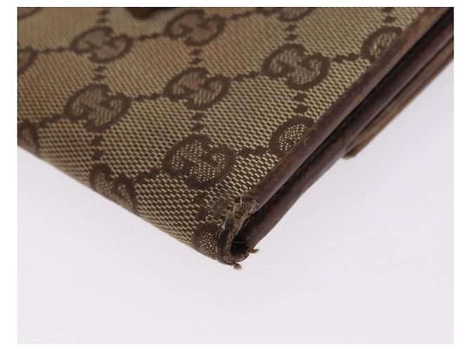 Cartera larga GUCCI GG Canvas Set de 2 Beige Gold Auth 196947 Dorado - vista 15
