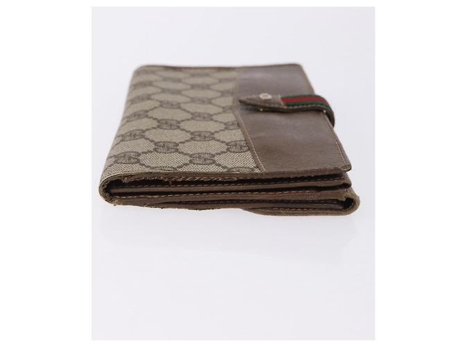 Cartera larga GUCCI GG Canvas Set de 2 Beige Gold Auth 196947 Dorado - vista 4