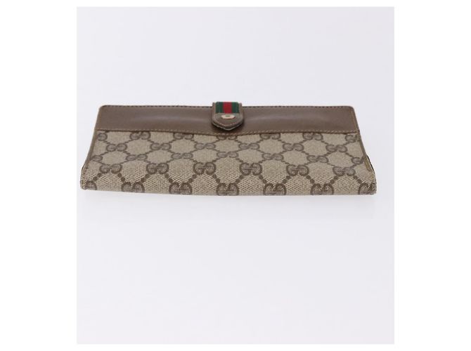 Cartera larga GUCCI GG Canvas Set de 2 Beige Gold Auth 196947 Dorado - vista 6