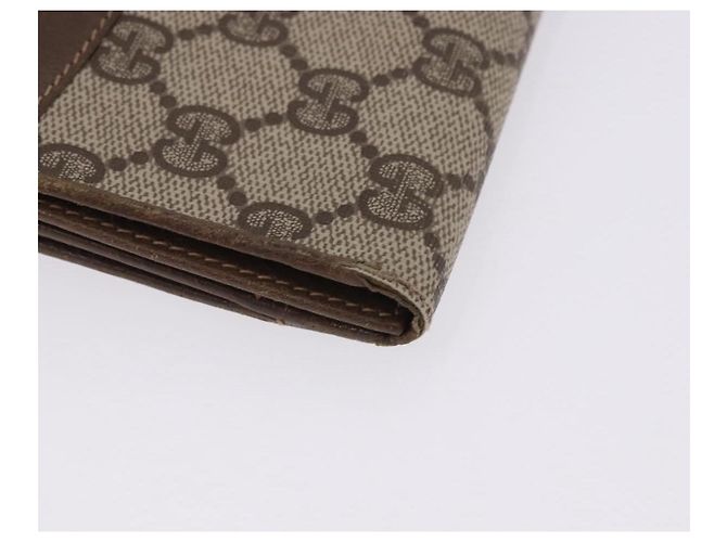 Cartera larga GUCCI GG Canvas Set de 2 Beige Gold Auth 196947 Dorado - vista 7