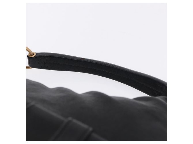 Borsa a tracolla Miu Miu in pelle nera e oro Auth yk20777M Nero D'oro - vista 14