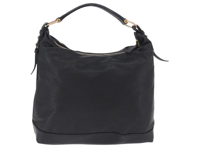 Borsa a tracolla Miu Miu in pelle nera e oro Auth yk20777M Nero D'oro - vista 2