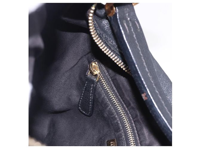 Borsa a tracolla Miu Miu in pelle nera e oro Auth yk20777M Nero D'oro - vista 22