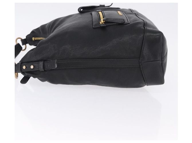 Borsa a tracolla Miu Miu in pelle nera e oro Auth yk20777M Nero D'oro - vista 4
