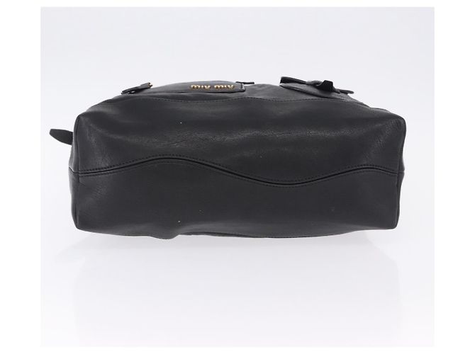 Borsa a tracolla Miu Miu in pelle nera e oro Auth yk20777M Nero D'oro - vista 5