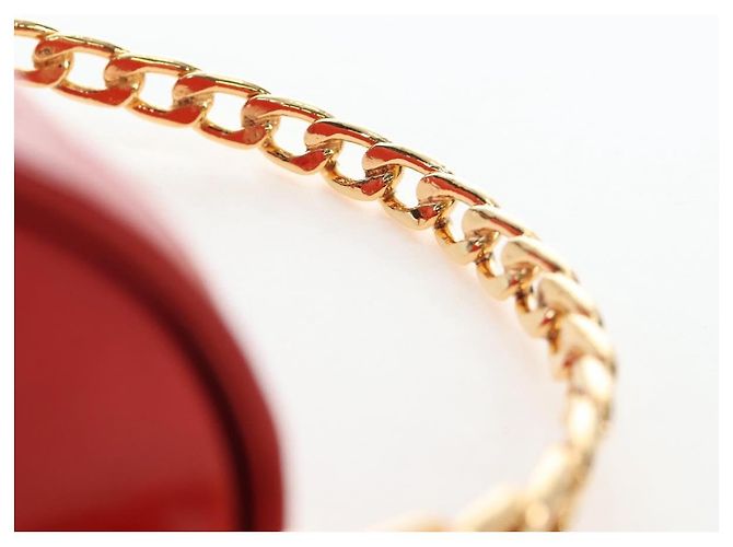 Borsa CHANEL Mademoiselle Chain Matelasse in pelle d'agnello rossa e oro CC Auth 196580SV Rosso D'oro - vista 14
