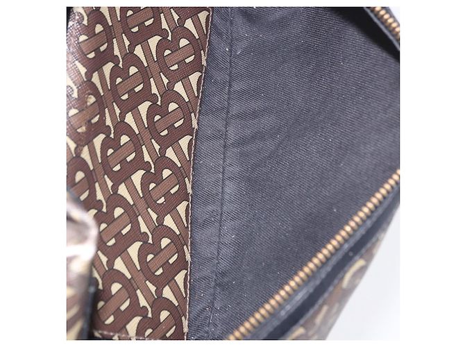 Borsello da vita BURBERRY PVC Brown Gold Auth 197864 Marrone D'oro - vista 11