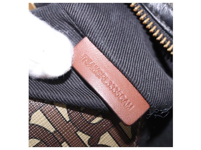 Borsello da vita BURBERRY PVC Brown Gold Auth 197864 Marrone D'oro - vista 12