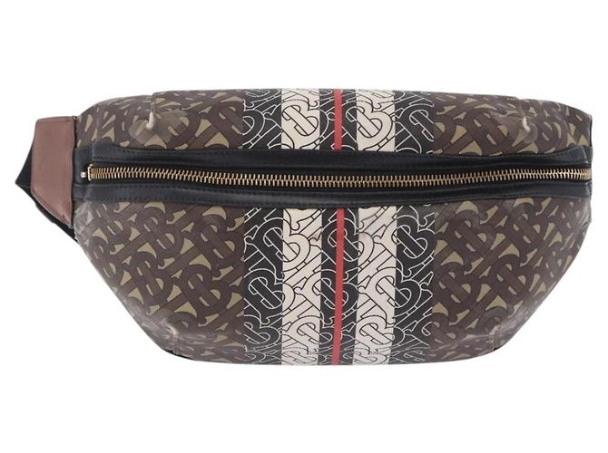 Borsello da vita BURBERRY PVC Brown Gold Auth 197864 Marrone D'oro - vista 13