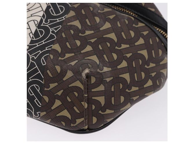 Borsello da vita BURBERRY PVC Brown Gold Auth 197864 Marrone D'oro - vista 15