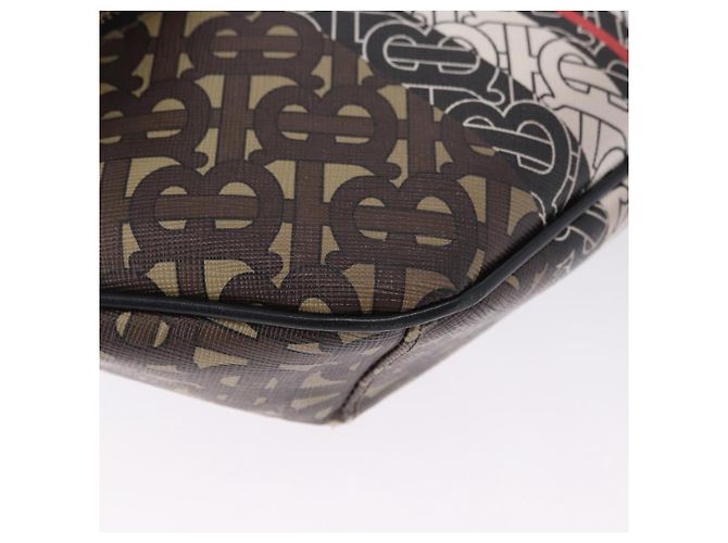 Borsello da vita BURBERRY PVC Brown Gold Auth 197864 Marrone D'oro - vista 16