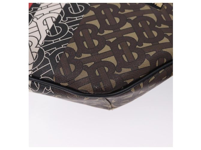 Borsello da vita BURBERRY PVC Brown Gold Auth 197864 Marrone D'oro - vista 17