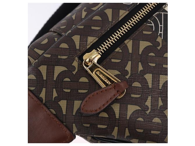 Borsello da vita BURBERRY PVC Brown Gold Auth 197864 Marrone D'oro - vista 18