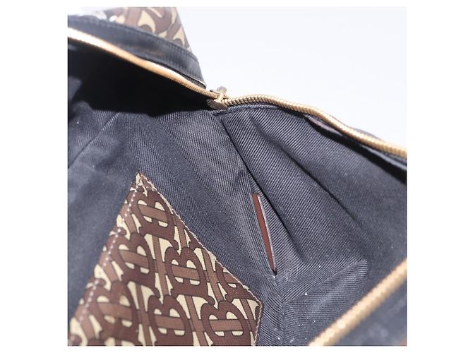Borsello da vita BURBERRY PVC Brown Gold Auth 197864 Marrone D'oro - vista 19
