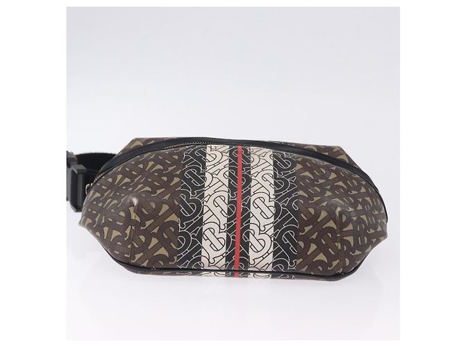 Borsello da vita BURBERRY PVC Brown Gold Auth 197864 Marrone D'oro - vista 5