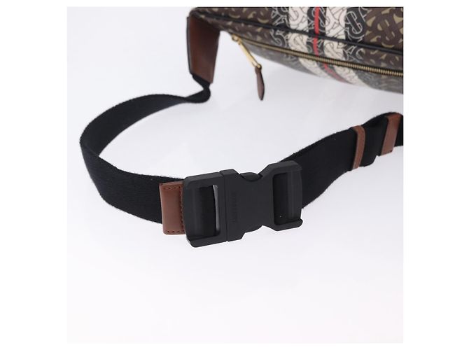 Borsello da vita BURBERRY PVC Brown Gold Auth 197864 Marrone D'oro - vista 7