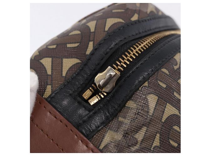 Borsello da vita BURBERRY PVC Brown Gold Auth 197864 Marrone D'oro - vista 9