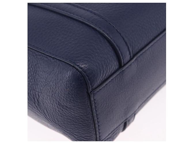 BALENCIAGA Everyday XXS Hand Bag Leather 2way Navy Silver 551815 Auth 197884V Argento Blu navy - vista 16