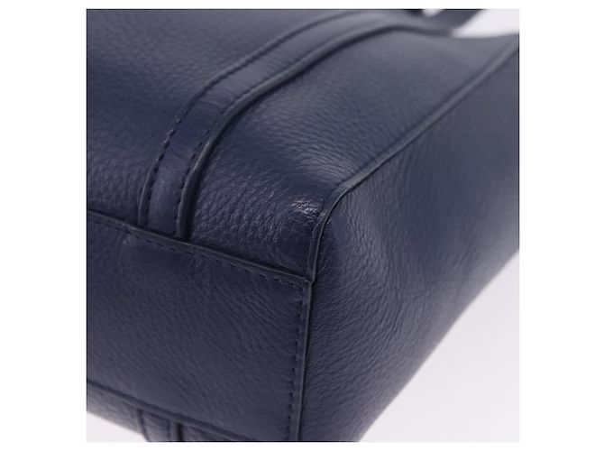 BALENCIAGA Everyday XXS Hand Bag Leather 2way Navy Silver 551815 Auth 197884V Argento Blu navy - vista 17