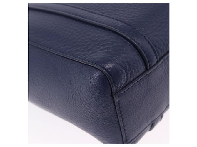BALENCIAGA Everyday XXS Hand Bag Leather 2way Navy Silver 551815 Auth 197884V Argento Blu navy - vista 18