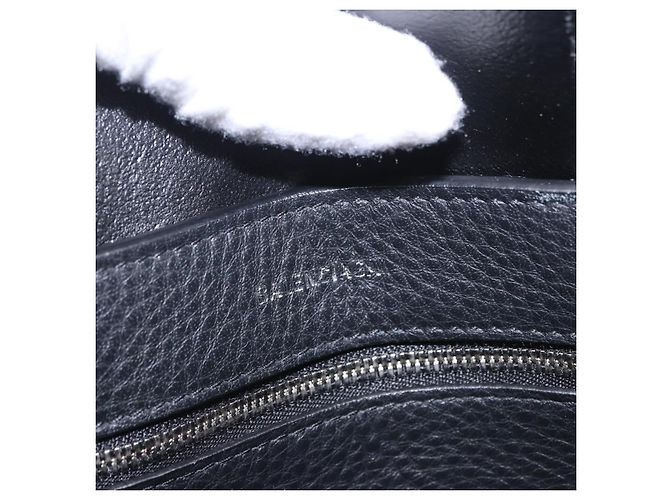 BALENCIAGA Everyday XXS Hand Bag Leather 2way Navy Silver 551815 Auth 197884V Argento Blu navy - vista 20