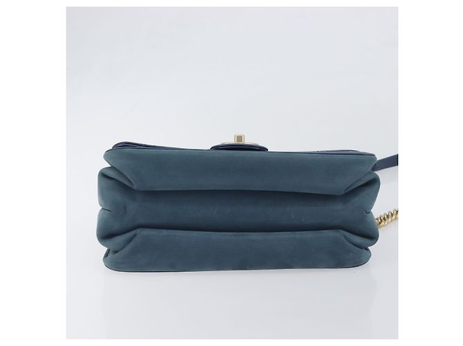 CHANEL Borsa a Tracolla Matelassé con Catena in Pelle 2way Navy Gold CC Auth 197156V D'oro Blu navy - vista 5