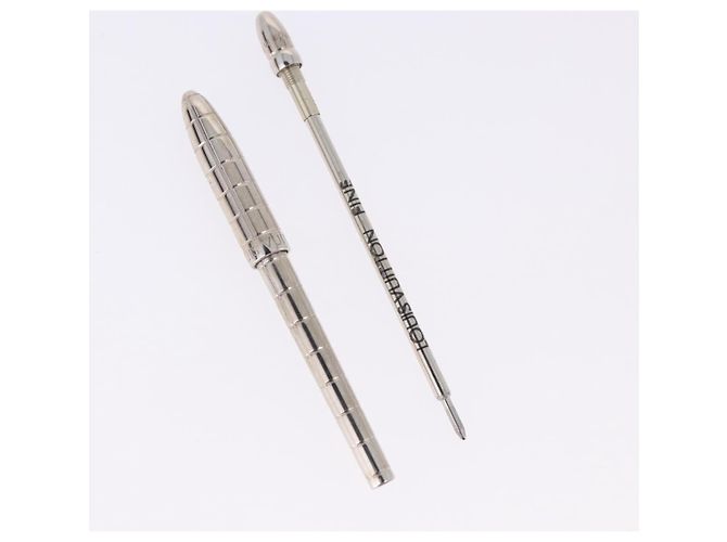 LOUIS VUITTON Styro Agenda Penna a sfera metal Silver LV Auth BA15245 Argento - vista 17