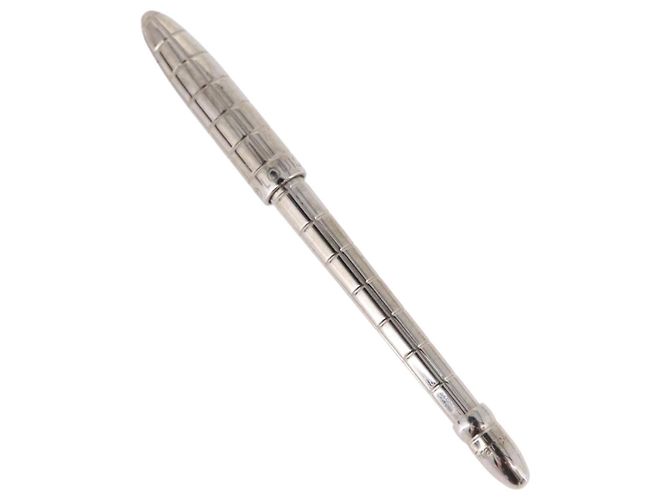 LOUIS VUITTON Styro Agenda Penna a sfera metal Silver LV Auth BA15245 Argento - vista 6