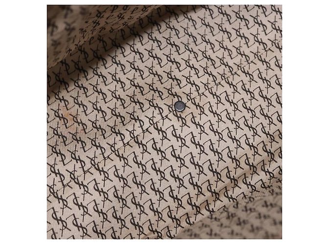 Borsa a mano SAINT LAURENT in pelle e PVC Beige Auth ka5883 - vista 11