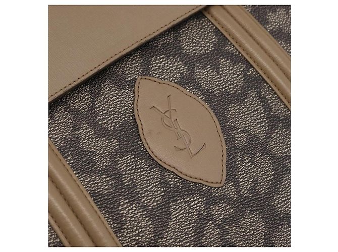Borsa a mano SAINT LAURENT in pelle e PVC Beige Auth ka5883 - vista 17