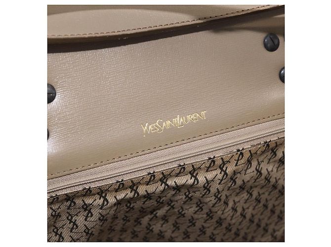 Borsa a mano SAINT LAURENT in pelle e PVC Beige Auth ka5883 - vista 18