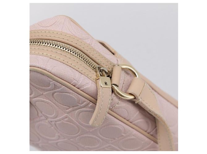 Borsa a tracolla Salvatore Ferragamo Gancini in pelle rosa e oro Auth ka5915A D'oro - vista 10